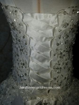 lace sweetheart flower girl dress