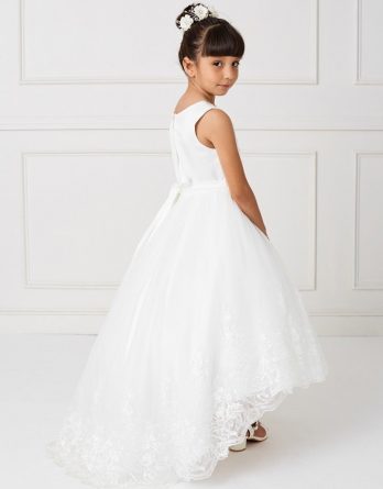 Stunning white, blush, or ivory lace flower girl dresses.