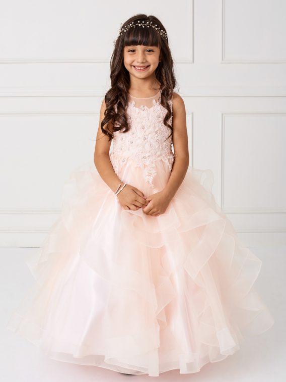 Girl Blush Party Ball Gowns.