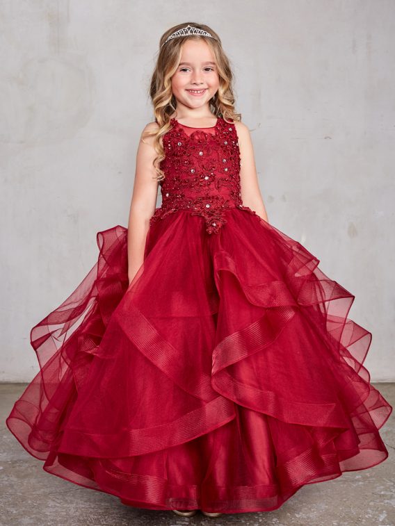 Burgundy Christmas Party Ball Gowns