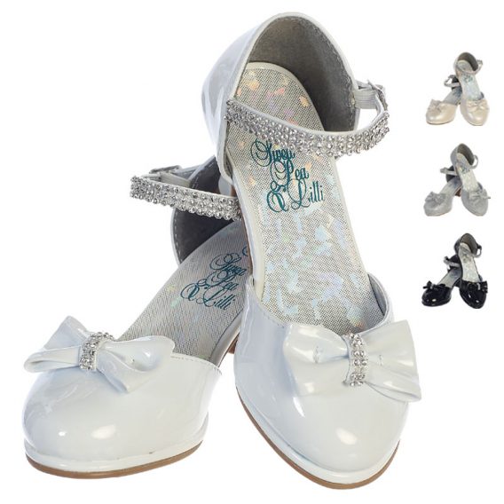 Girl's Easter shoes with 1 3/4" heel & rhinestones