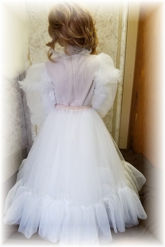 feather boa pageant dress