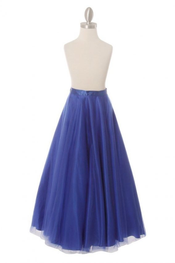 royal blue long skirt