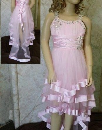 Pink High Low Girls Pageant Dresses