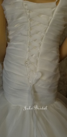 corset lace up flower girl dress