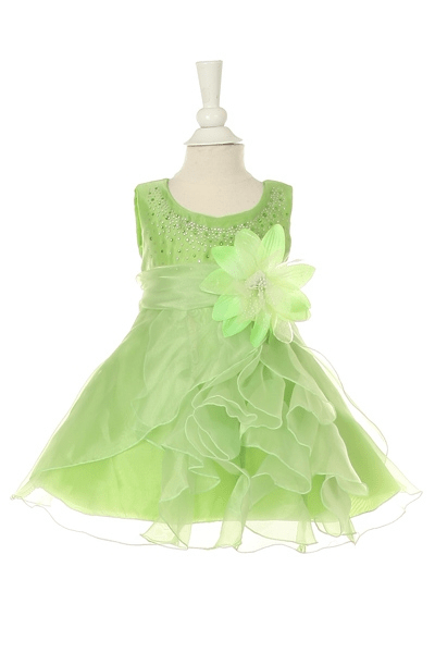 Infant Easter dress, in orange, lime, or silver on sale for $30.00.