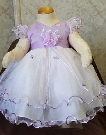 purple and white dresses for baby girls