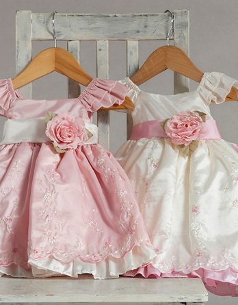 pink and ivory baby dress sale