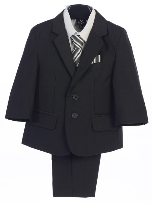 Boys dark gray 5-piece suit
