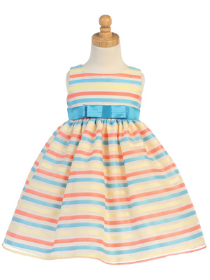 striped spring easter dress