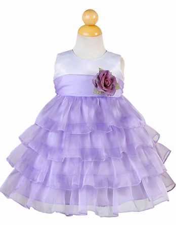 Toddler Girls Easter Dress Sale. Kids purple and white ruffled dress in toddler size 3.
