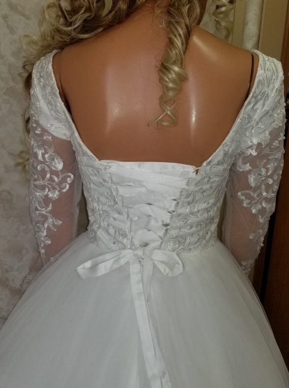 Lace Wedding Gown with corset lace up back
