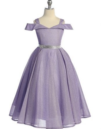 Lavender off shoulder dresses