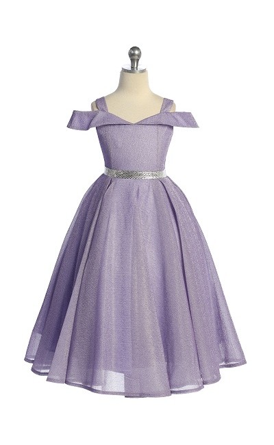 Lavender off shoulder dresses
