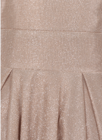 rose gold pleated dress