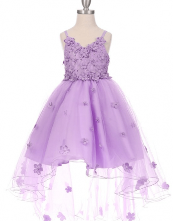 lilac high low dress