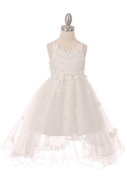 white floral flower dress
