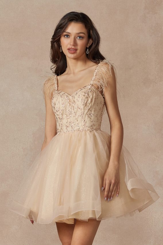 champagne evening wear for teens