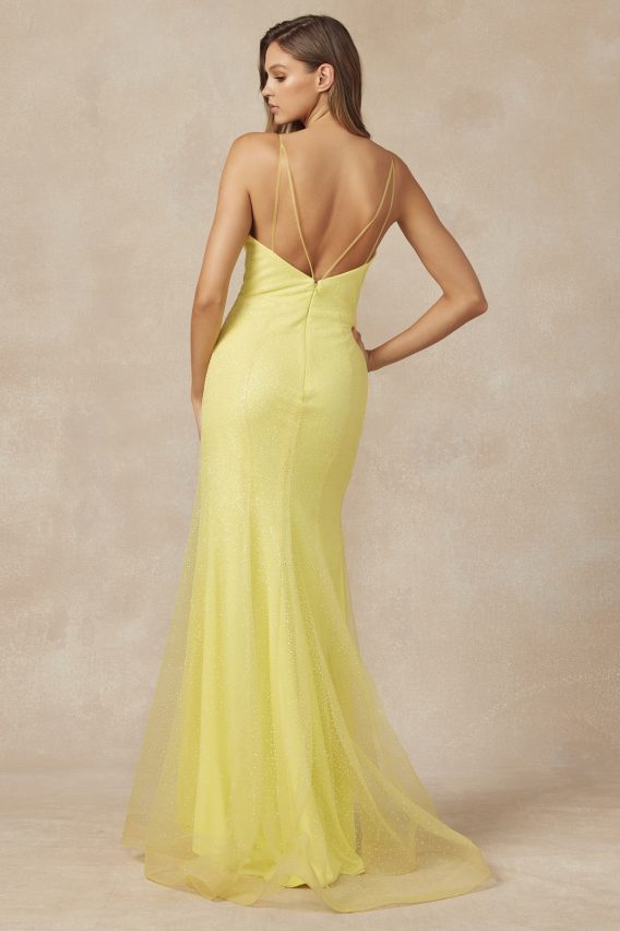 Fitted Prom Dresses 2023 in Yellow.