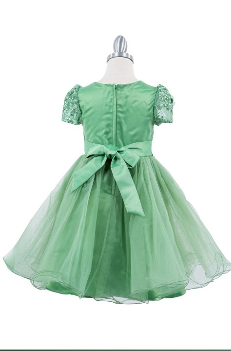 sage green little girl dresses